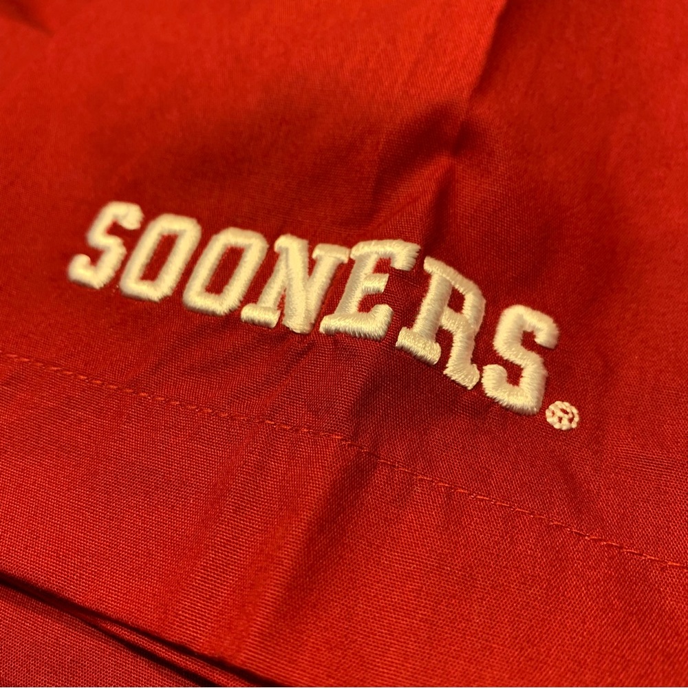 OKLAHOMA SOONERS COLUMBIA MEN’S CRIMSON BONEHEAD SHORT SLEEVE DRESS SHIRT XL - Picture 8 of 12